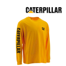 CATERPILLAR Men's Trademark Banner Long Sleeve T-Shirt, Yellow