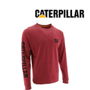 CATERPILLAR Men's Trademark Banner Long Sleeve T-Shirt, Brick