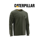 CATERPILLAR Men's Trademark Banner Long Sleeve T-Shirt , Chive