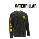 CATERPILLAR Men's Trademark Banner Long Sleeve T-Shirt, Camo