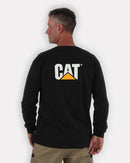 CATERPILLAR Men's Trademark Pocket Long Sleeve T-Shirt , Black