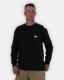 CATERPILLAR Men's Trademark Pocket Long Sleeve T-Shirt , Black
