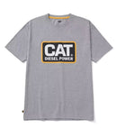 CATERPILLAR Men's Diesel Power Tee, Heather Grey-Yellow