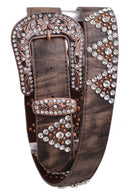 Women's Rhinestone Leather Belt 186