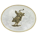 MONTANA SILVERSMITH Men's Silver Oval Bull Rider Buckle 2120