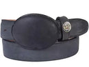 EL GENERAL Men's Genuine Leather Western Belt, Black