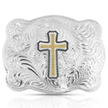 MONTANA SILVER Scalopped Silver Golden Faith Buckle