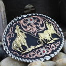 MONTANA Silversmith Men's Tri Color Team Roper Buckle