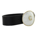 MONTANA SILVERSMITH Initial G Silver Engraved Gold Trim