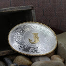 MONTANA SILVERSMITH Initial J Silver Engraved Gold Trim