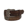 ARIAT Men's Belt Floral Tabs Longhorn Conchos Western A1038102