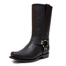 RODEO BRAVO Men's Black Leather Biker Boot