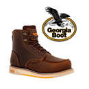 GEORGIA BOOT Men's AMP LT Wedge 6 Inch In Height Composite Toe Waterproof Work Boot , Brown