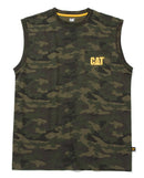 CATERPILLAR Men's Men's Trademark Sleeveless Pocket Tee, Night Camo