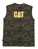 CATERPILLAR Men's Men's Trademark Sleeveless Pocket Tee, Night Camo