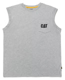 CATERPILLAR Men's Men's Trademark Sleeveless Pocket Tee, Heather Grey