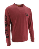 CATERPILLAR Men's Trademark Banner Long Sleeve T-Shirt, Brick